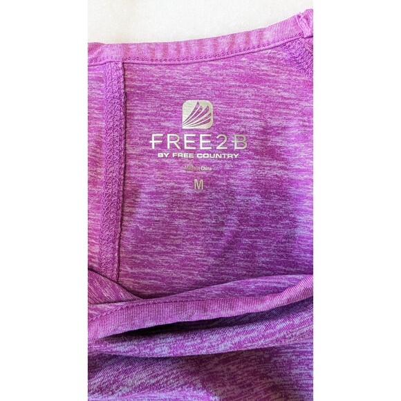 Free2B Free Country Womens Sweatshirt M Pink Long sleeve Athletic Dri Fit Top - Picture 5 of 7